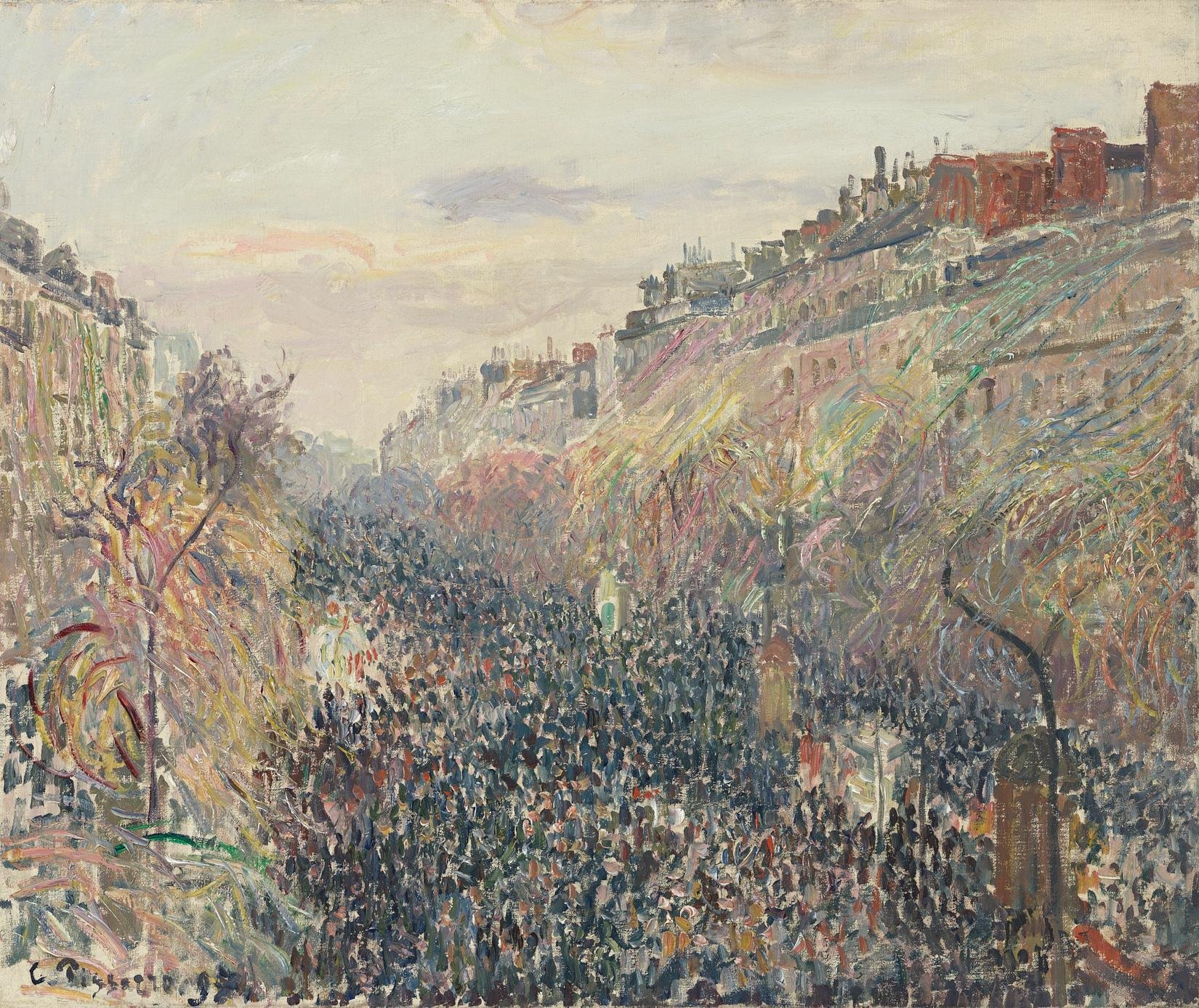 Camille Pissarro - Le Boulevard Montmartre, mardi gras