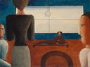Oskar Schlemmer - Innenraum mit fünf Figuren