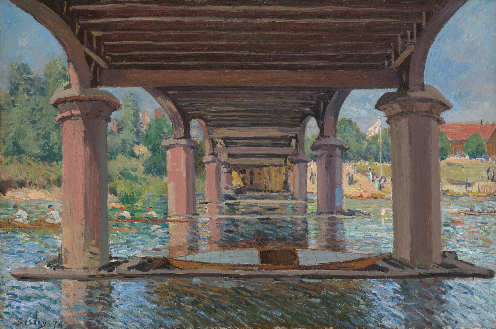 Alfred Sisley - Sous le pont de Hampton Court