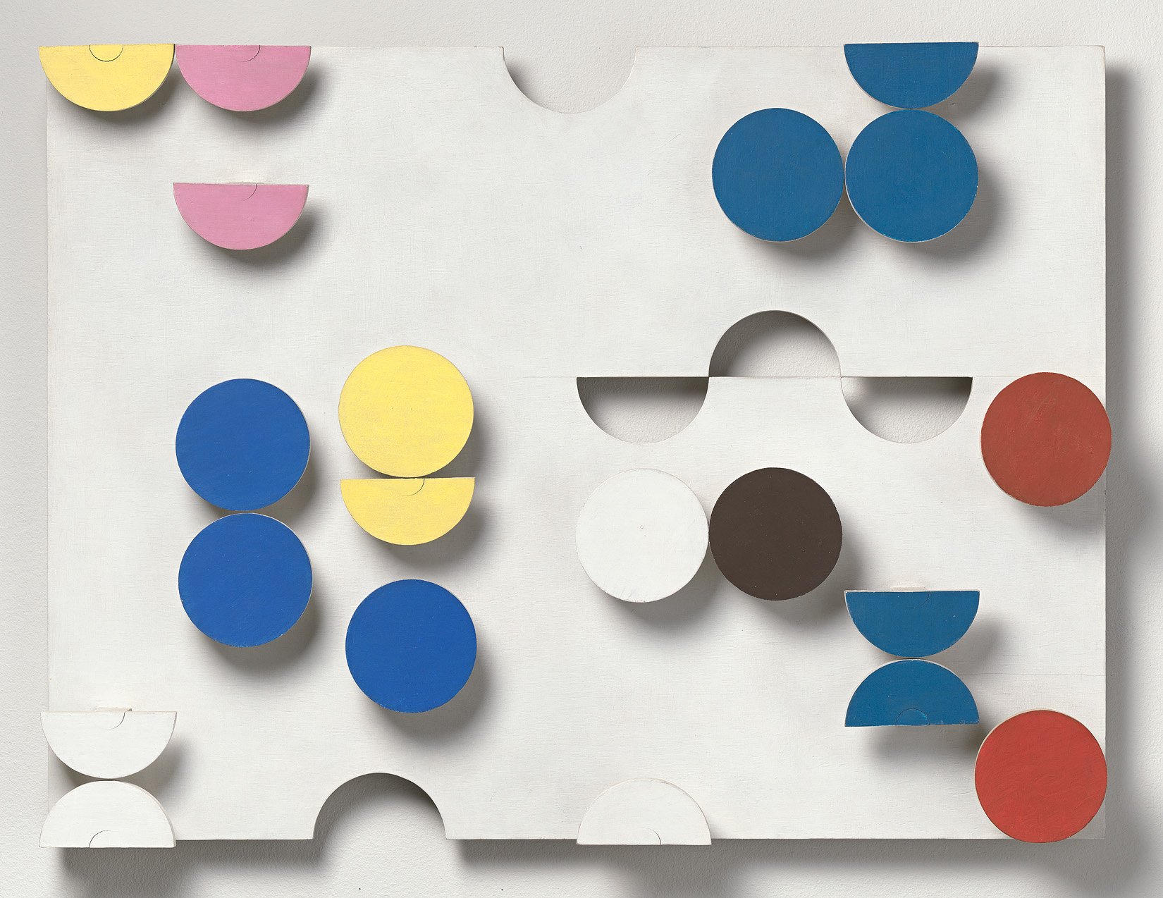Sophie Taeuber-Arp - Relief rectangulaire, cercles découpés, rondelles sur tiges