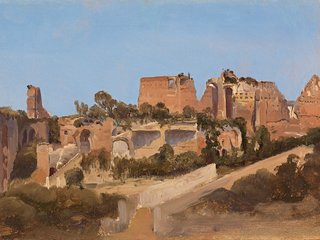 Carl Blechen - Die Ruinen des Septizoniums auf dem Palatin in Rom