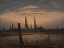 Caspar David Friedrich - Stadt bei Mondaufgang