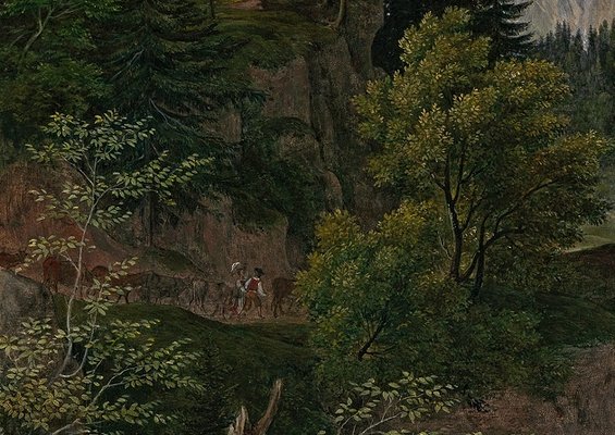 KOCH_Das Wetterhorn mit dem Reichenbachtal_Detail_Bauernpaar