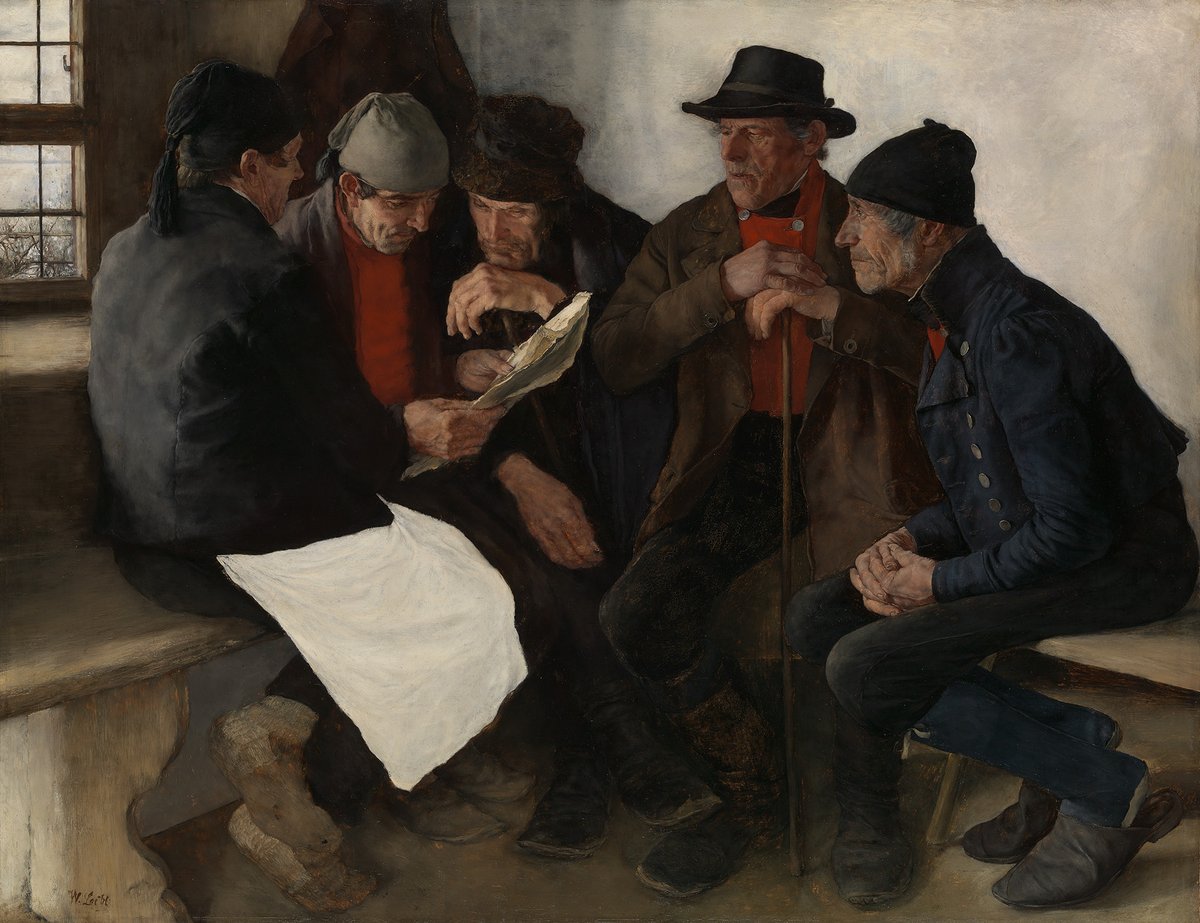 Wilhelm Leibl - Die Dorfpolitiker (Bauern im Gespräch)