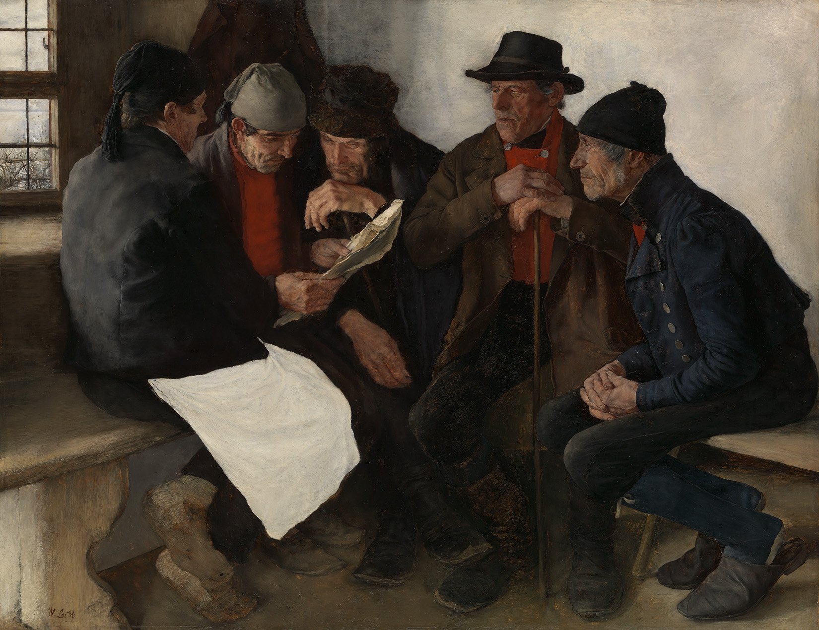 Wilhelm Leibl - Die Dorfpolitiker (Bauern im Gespräch)