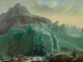 Caspar Wolf - Der Untere Grindelwaldgletscher mit Luetschine.1774